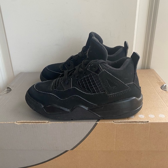 Jordan 4 Black Cat Toddler Sneakers- SZ 10 C - Picture 7 of 15